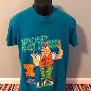 80s Hunt Everyday Shirt Camo Deer Hunter Medium